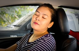 mother drowsy driving and_asleep_at_the_wheel