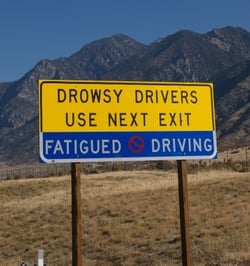 drowsy_driving_signage as a reminder to pull over if you are sleepy