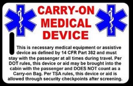 printable medical luggage tag
