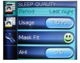 what do the readings mean on a cpap machine